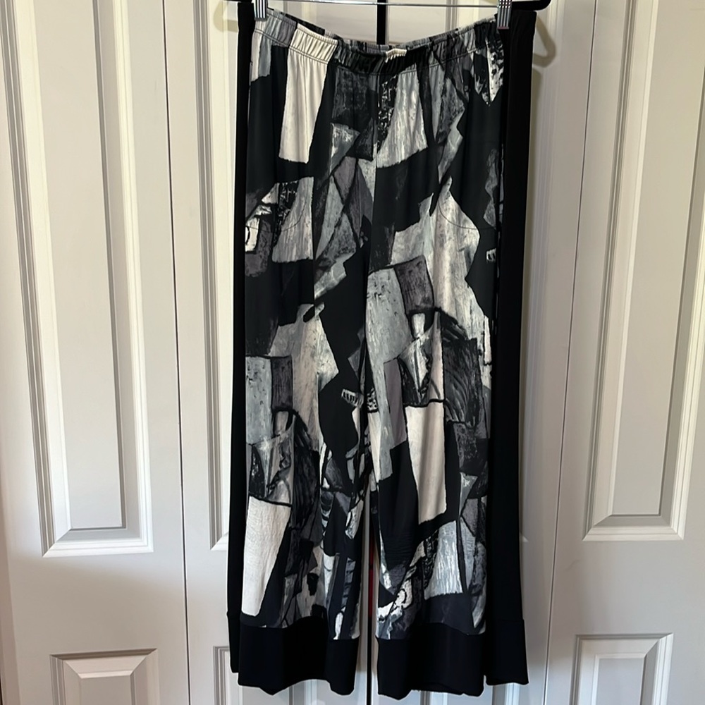 IC Collection black/gray palazzo pants size XXL polyester blend